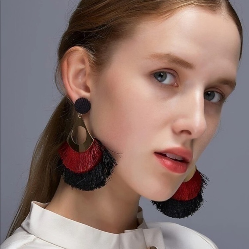 💋 NEW Tassel Boho statement earrings